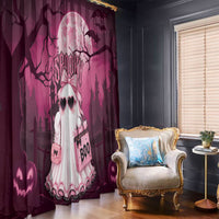 Coquette Ghost Pink Halloween Window Curtain Spooky Glam Coquette Style
