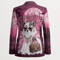 Leopard Raccoon Pink Halloween Blazer Spooky Glam Raccoon Ghost