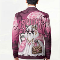 Leopard Raccoon Pink Halloween Blazer Spooky Glam Raccoon Ghost