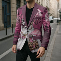 Leopard Raccoon Pink Halloween Blazer Spooky Glam Raccoon Ghost