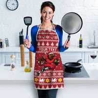 Personalized Radnorshire Wales Christmas Apron Red-Tailed Hawk Rugby - Wonder Print Shop