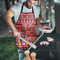Personalized Radnorshire Wales Christmas Apron Red-Tailed Hawk Rugby - Wonder Print Shop
