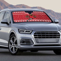Personalized Radnorshire Wales Christmas Auto Sun Shade Red-Tailed Hawk Rugby - Wonder Print Shop