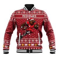 Personalized Radnorshire Wales Christmas Baseball Jacket Red-Tailed Hawk Rugby - Wonder Print Shop