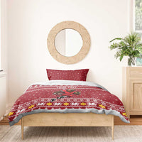 Personalized Radnorshire Wales Christmas Bedding Set Red-Tailed Hawk Rugby - Wonder Print Shop