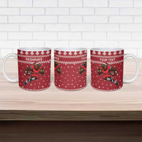 Personalized Radnorshire Wales Christmas Ceramic Mug Red-Tailed Hawk Rugby - Wonder Print Shop