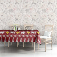 Personalized Radnorshire Wales Christmas Tablecloth Red-Tailed Hawk Rugby - Wonder Print Shop