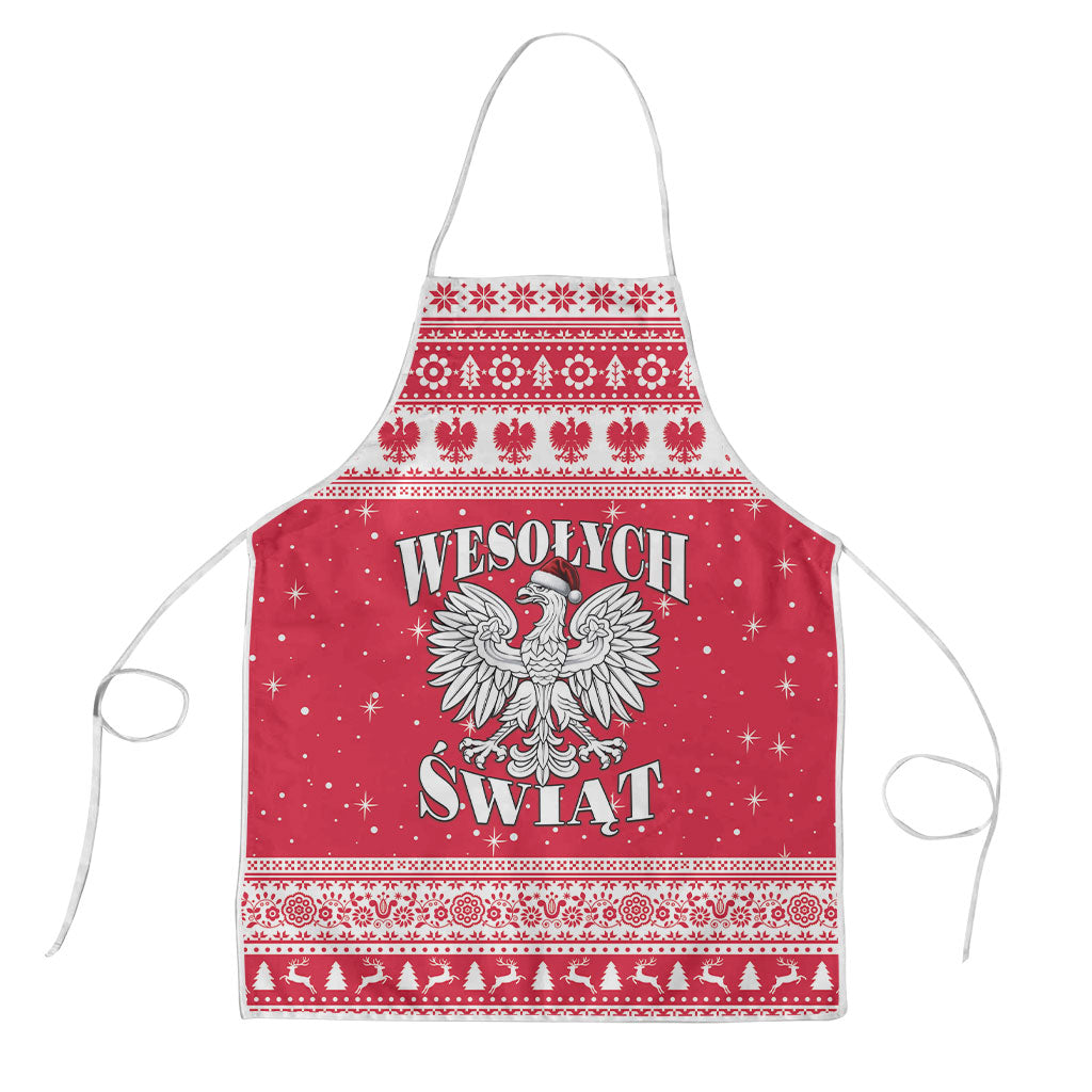 Poland Christmas Apron Polish White Eagle Wesolych Swiat