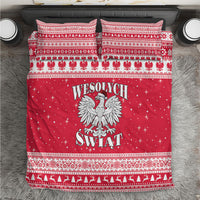 Poland Christmas Bedding Set Polish White Eagle Wesolych Swiat