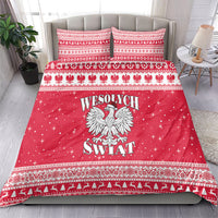 Poland Christmas Bedding Set Polish White Eagle Wesolych Swiat