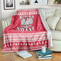 Poland Christmas Blanket Polish White Eagle Wesolych Swiat