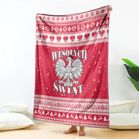 Poland Christmas Blanket Polish White Eagle Wesolych Swiat