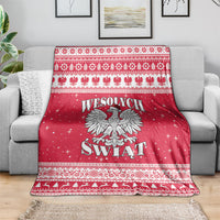 Poland Christmas Blanket Polish White Eagle Wesolych Swiat