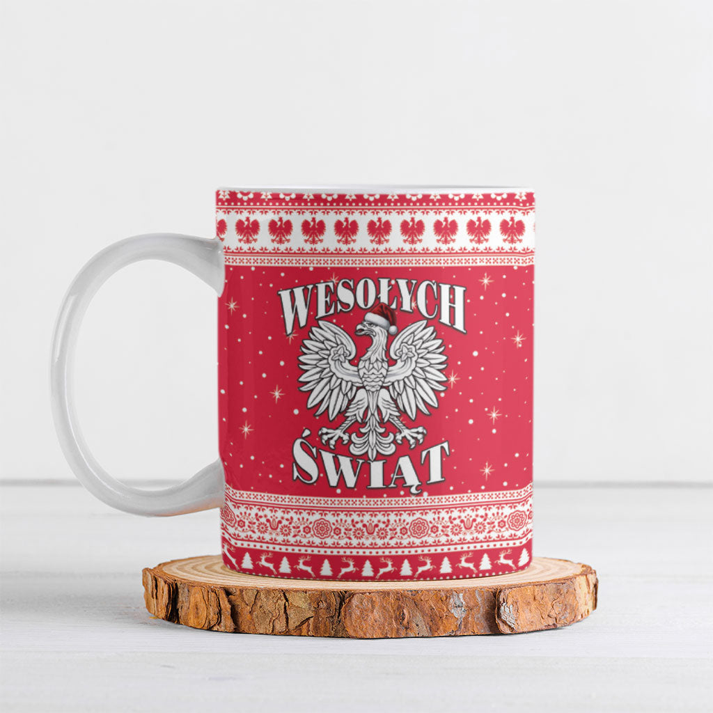 Poland Christmas Ceramic Mug Polish White Eagle Wesolych Swiat