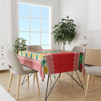 Wales Christmas Tablecloth Cute Green Welsh Dragon and Daffodils - Wonder Print Shop