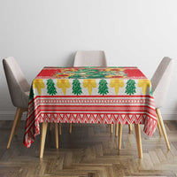 Wales Christmas Tablecloth Cute Green Welsh Dragon and Daffodils - Wonder Print Shop