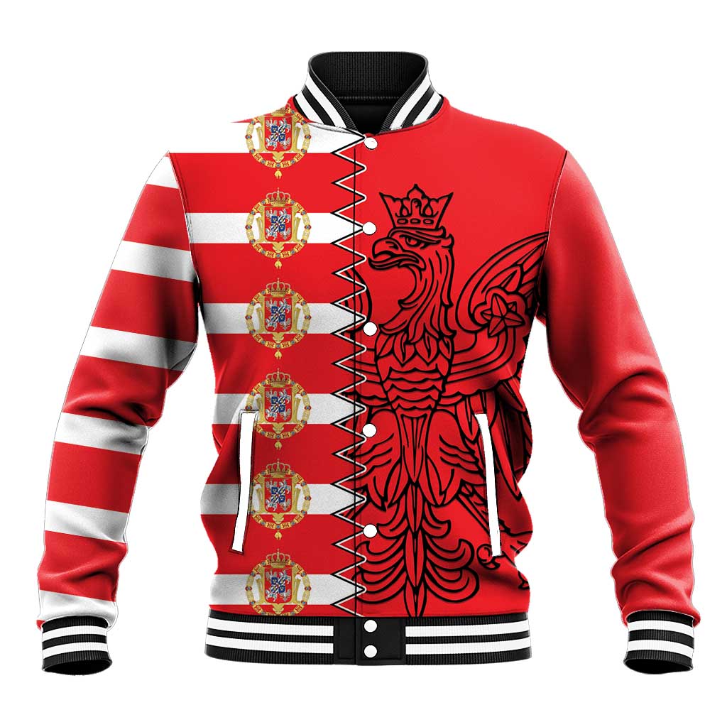 Polish-Lithuanian Commonwealth Baseball Jacket White Eagle Vytis Dual Heraldic