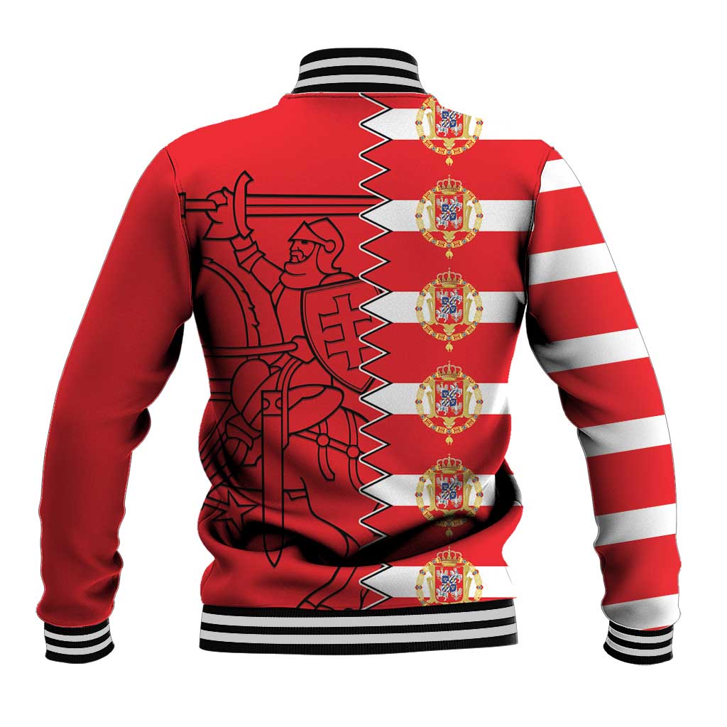 Polish-Lithuanian Commonwealth Baseball Jacket White Eagle Vytis Dual Heraldic