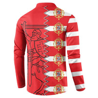 Polish-Lithuanian Commonwealth Button Sweatshirt White Eagle Vytis Dual Heraldic