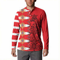 Polish-Lithuanian Commonwealth Button Sweatshirt White Eagle Vytis Dual Heraldic