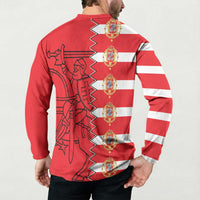 Polish-Lithuanian Commonwealth Button Sweatshirt White Eagle Vytis Dual Heraldic
