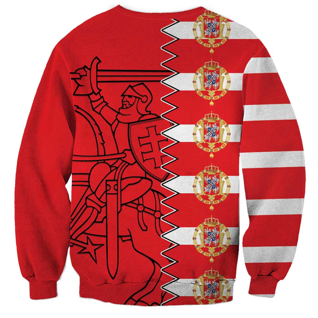 Polish-Lithuanian Commonwealth Sweatshirt White Eagle Vytis Dual Heraldic
