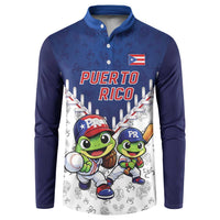 Puerto Rico Baseball Custom Button Sweatshirt Boricua Coquí Baseball Mascot