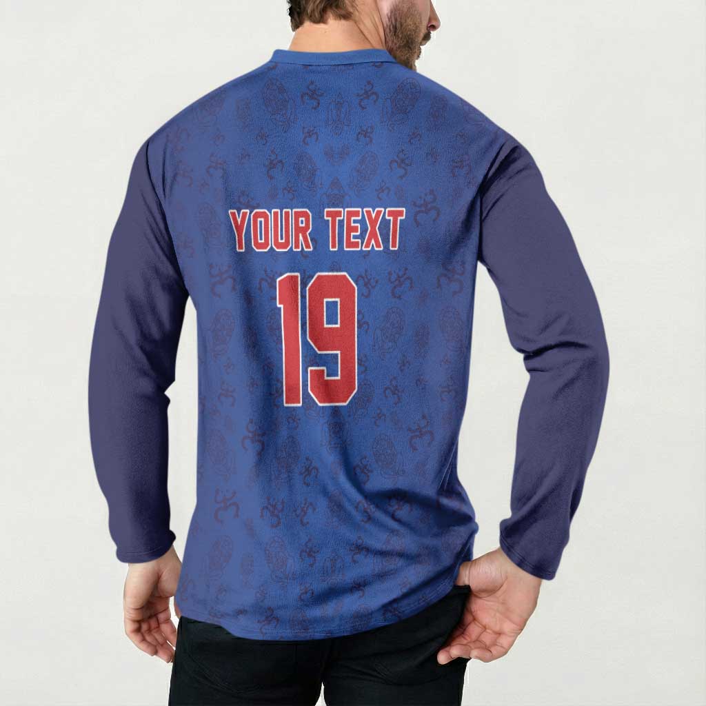 Puerto Rico Baseball Custom Button Sweatshirt Boricua Coquí Baseball Mascot