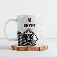 Custom World Football 2026 Egypt Ceramic Mug Pharaohs Hieroglyphs Pride White Version