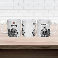 Custom World Football 2026 Egypt Ceramic Mug Pharaohs Hieroglyphs Pride White Version