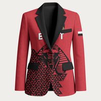 Custom World Football 2026 Egypt Blazer Pharaohs Hieroglyphs Pride Red Version