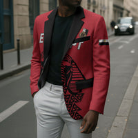 Custom World Football 2026 Egypt Blazer Pharaohs Hieroglyphs Pride Red Version