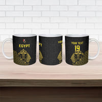 Custom World Football 2026 Egypt Ceramic Mug Pharaohs Hieroglyphs Pride Black Version