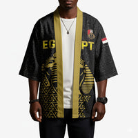 Custom World Football 2026 Egypt Kimono Pharaohs Hieroglyphs Pride Black Version