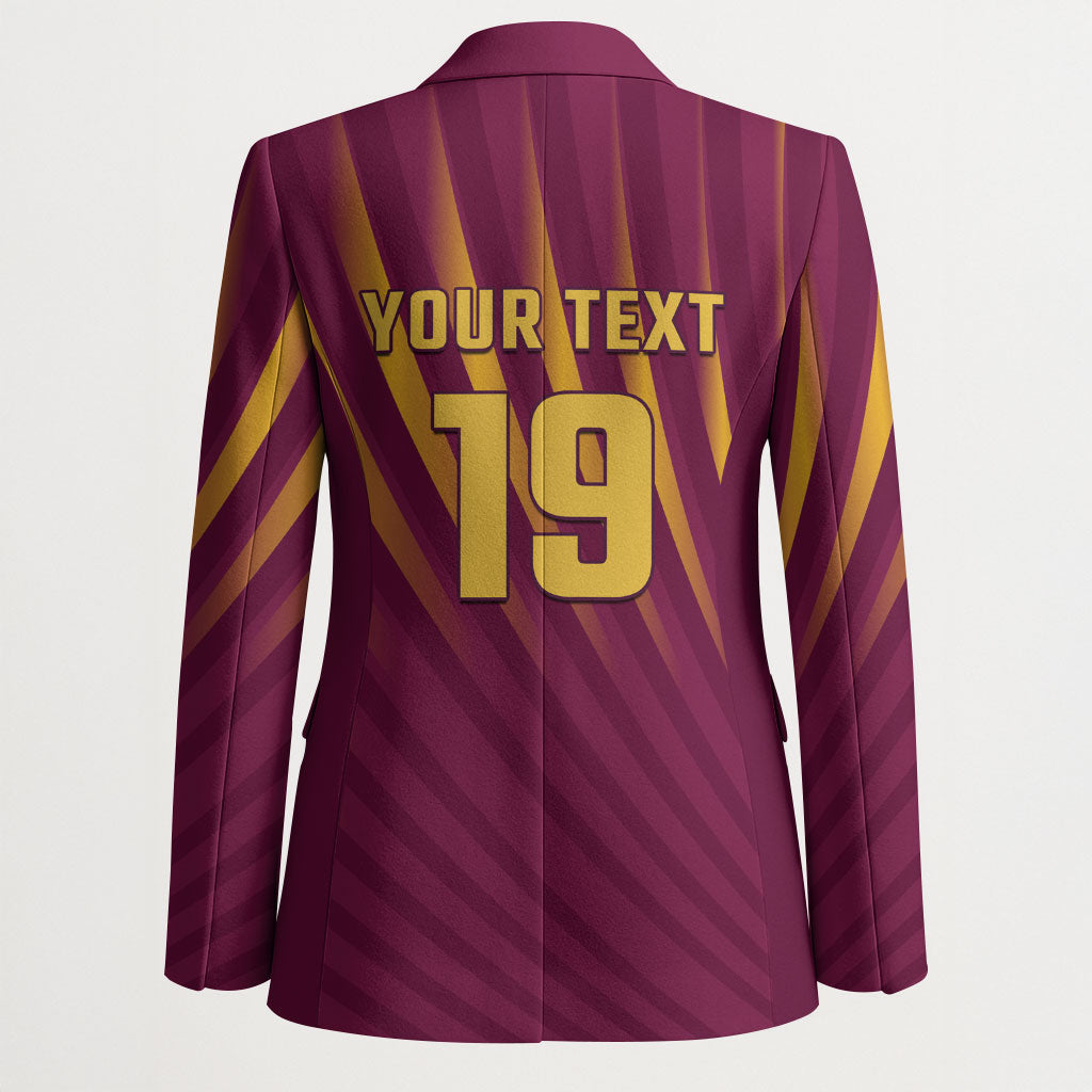 Custom West Indies Cricket Blazer Palm Tree Sunburst Glory
