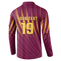 Custom West Indies Cricket Button Sweatshirt Palm Tree Sunburst Glory