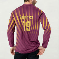 Custom West Indies Cricket Button Sweatshirt Palm Tree Sunburst Glory