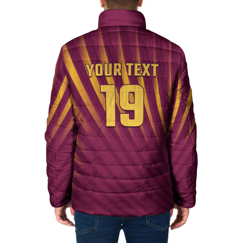 Custom West Indies Cricket Padded Jacket Palm Tree Sunburst Glory