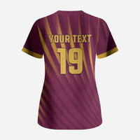 Custom West Indies Cricket Scrub Top Palm Tree Sunburst Glory
