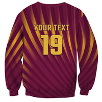 Custom West Indies Cricket Sweatshirt Palm Tree Sunburst Glory