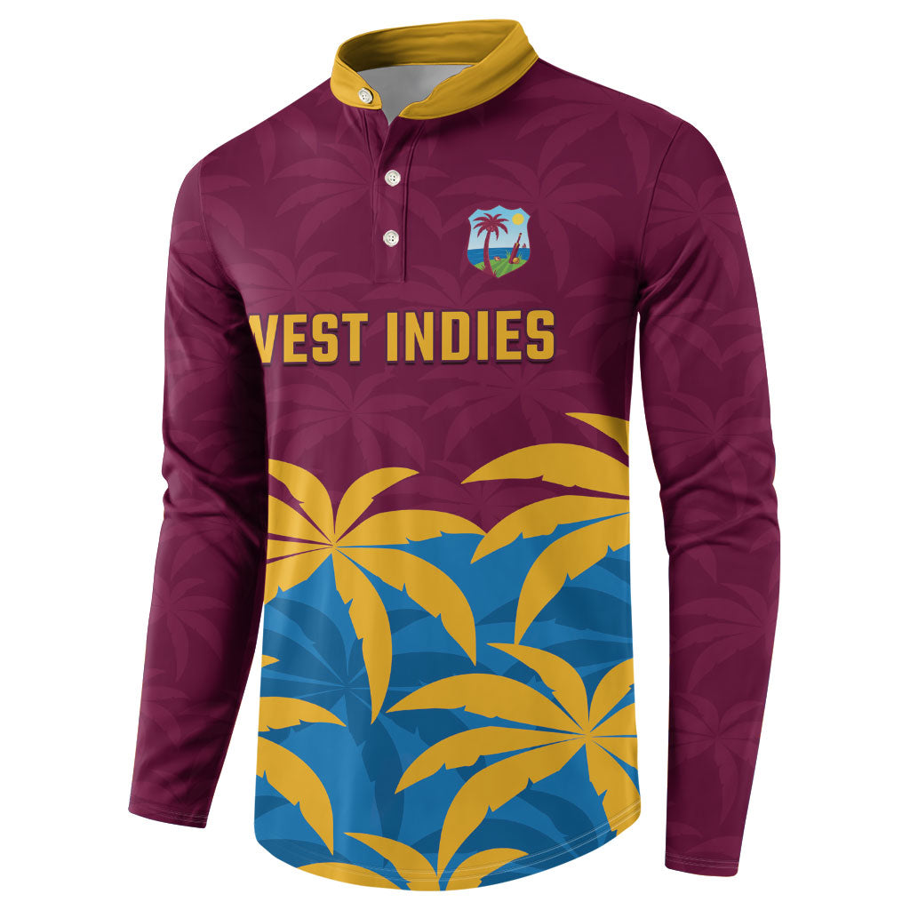 Custom West Indies Cricket Button Sweatshirt The Maroons Calypso Heritage