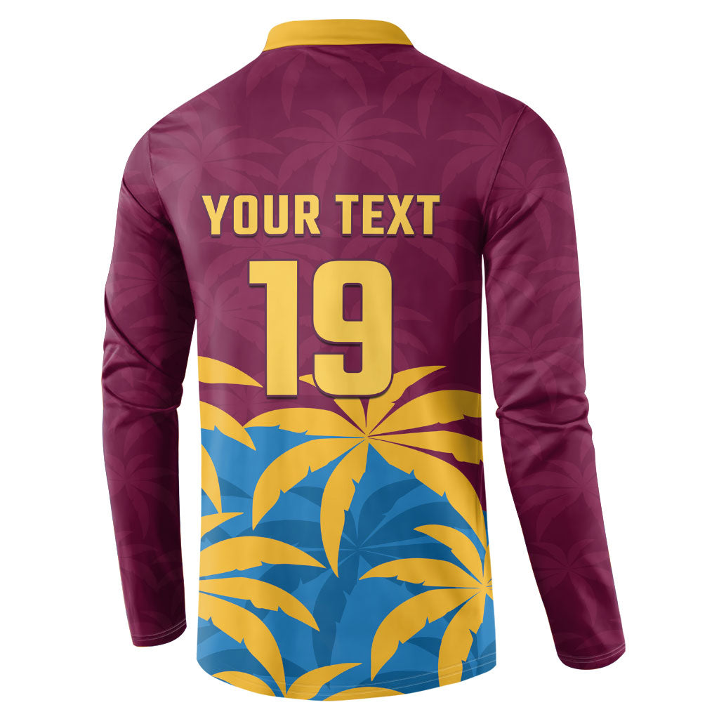 Custom West Indies Cricket Button Sweatshirt The Maroons Calypso Heritage