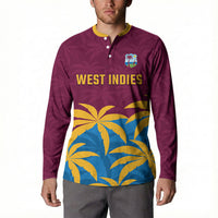 Custom West Indies Cricket Button Sweatshirt The Maroons Calypso Heritage