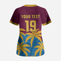 Custom West Indies Cricket Scrub Top The Maroons Calypso Heritage