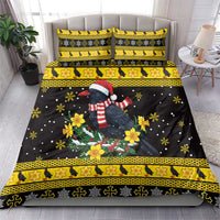 Flintshire Wales Christmas Bedding Set Welsh Red-billed Chough with Daffodil - Wonder Print Shop
