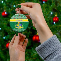 Dominica Christmas Ceramic Ornament Coat of Arms Style - Wonder Print Shop