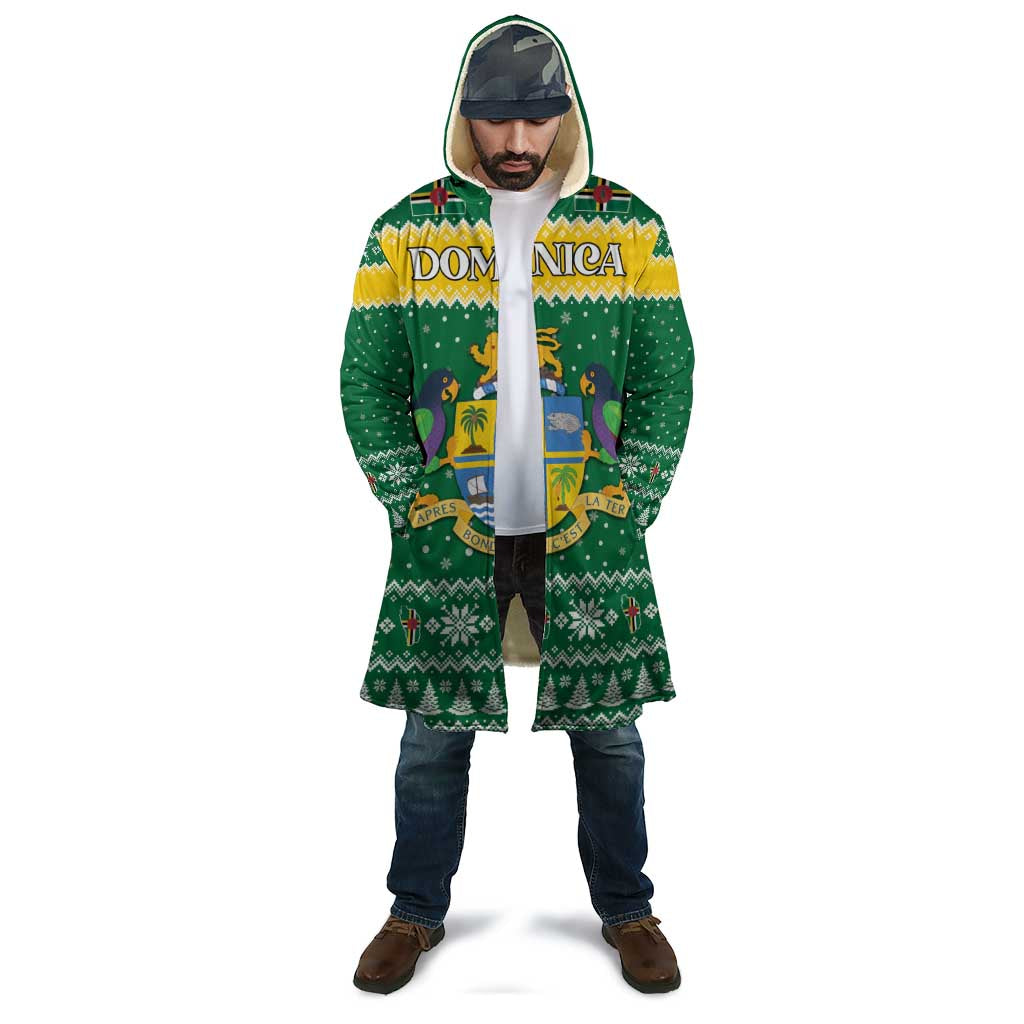 Personalized Dominica Christmas Cloak Coat of Arms Style - Wonder Print Shop