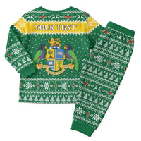 Personalized Dominica Christmas Pajama Set Coat of Arms Style - Wonder Print Shop