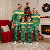 Personalized Dominica Christmas Pajama Set Coat of Arms Style - Wonder Print Shop
