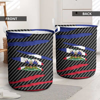 Haiti Beast Laundry Basket Ripped Flag Graphic - Wonder Print Shop